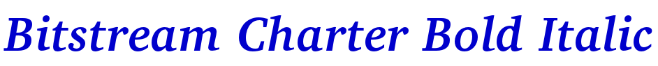 Bitstream Charter Bold Italic шрифт